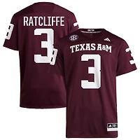 Marcus Ratcliffe Men's adidas  Maroon Texas A&M Aggies NIL Pick-A-Player Home Premier Football Jersey