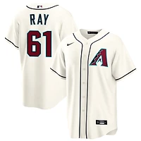 Dylan Ray Men's Nike  Cream Arizona Diamondbacks Home Custom Replica Jersey