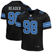 DJ Reader Youth Nike  Black Detroit Lions Alternate Custom Game Jersey