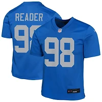 DJ Reader Youth Nike Blue Detroit Lions Alternate Custom Game Jersey