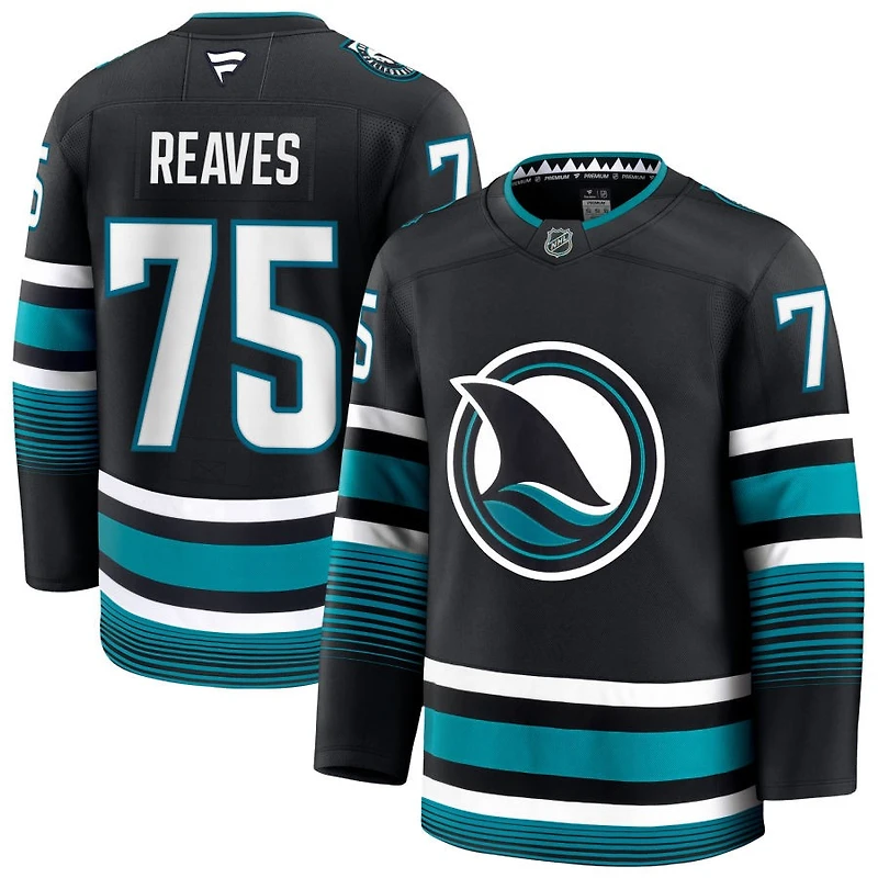 Ryan Reaves Men's Fanatics Black San Jose Sharks Alternate Premium Custom Jersey
