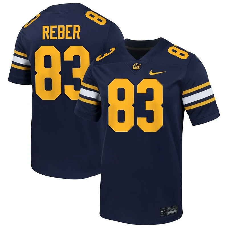 Myles Reber Men's Nike Navy Cal Bears NIL Pick-A-Player Football Game Jersey