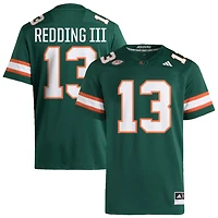 Michael Redding III Men's adidas  Green Miami Hurricanes NIL Pick-A-Player Alternate Premier Football Jersey