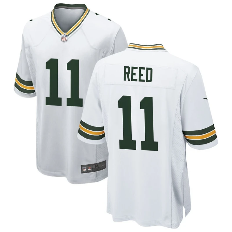 Jayden Reed Men's Nike White Green Bay Packers Custom Game Jersey