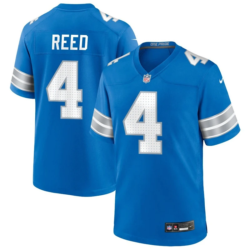 D.J. Reed Men's Nike Blue Detroit Lions Custom Game Jersey