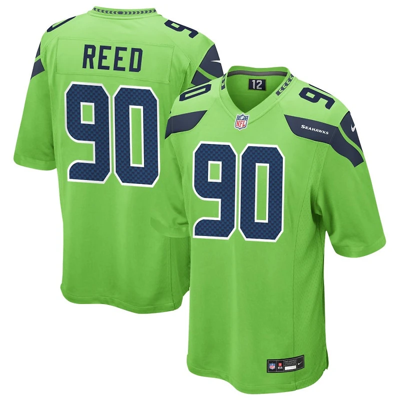 Jarran Reed Men's Nike Neon Green Seattle Seahawks Alternate Custom Game Jersey