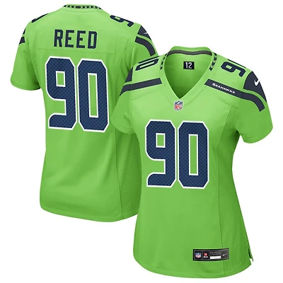 Jarran Reed Women's Nike Neon Green Seattle Seahawks Alternate Custom Game Jersey