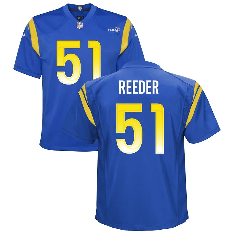 Troy Reeder Youth Nike Royal Los Angeles Rams Custom Game Jersey