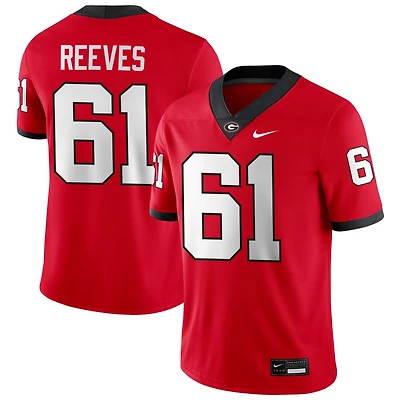 Nick Reeves Men's Nike Red Georgia Bulldogs NIL Pick-A-Player Game Jersey
