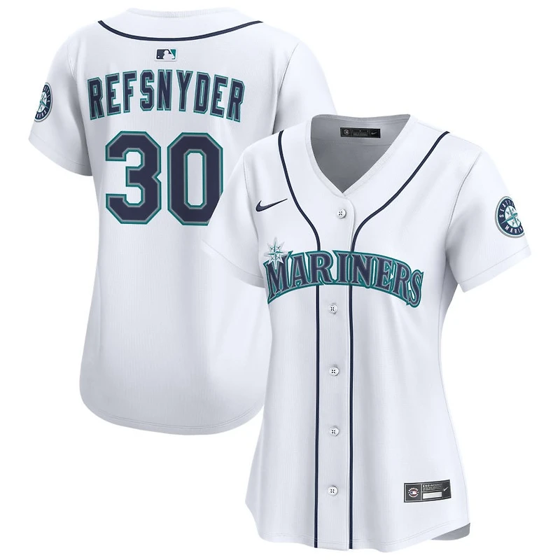Rob Refsnyder Women's Nike White Seattle Mariners Home Limited Custom Jersey