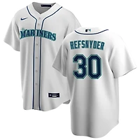 Rob Refsnyder Men's Nike White Seattle Mariners Home Replica Custom Jersey