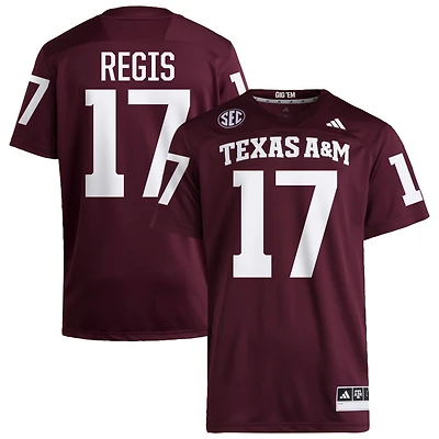 Albert Regis Men's adidas  Maroon Texas A&M Aggies NIL Pick-A-Player Home Premier Football Jersey