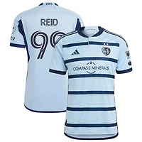 Jayden Reid Men's adidas Light Blue Sporting Kansas City 2023 Hoops 4.0 Authentic Custom Jersey