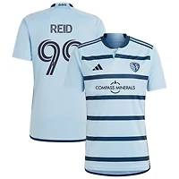 Jayden Reid Men's adidas Light Blue Sporting Kansas City 2023 Hoops 4.0 Replica Custom Jersey