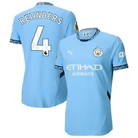 Tijjani Reijnders Men's Puma Light Blue Manchester City 2024/25 Home Authentic Custom Jersey