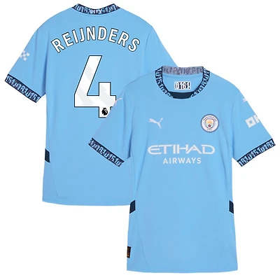 Tijjani Reijnders Women's Puma Light Blue Manchester City 2024/25 Home Replica Custom Jersey