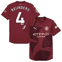 Tijjani Reijnders Men's Puma  Burgundy Manchester City 2024/25 Third Authentic Custom Jersey
