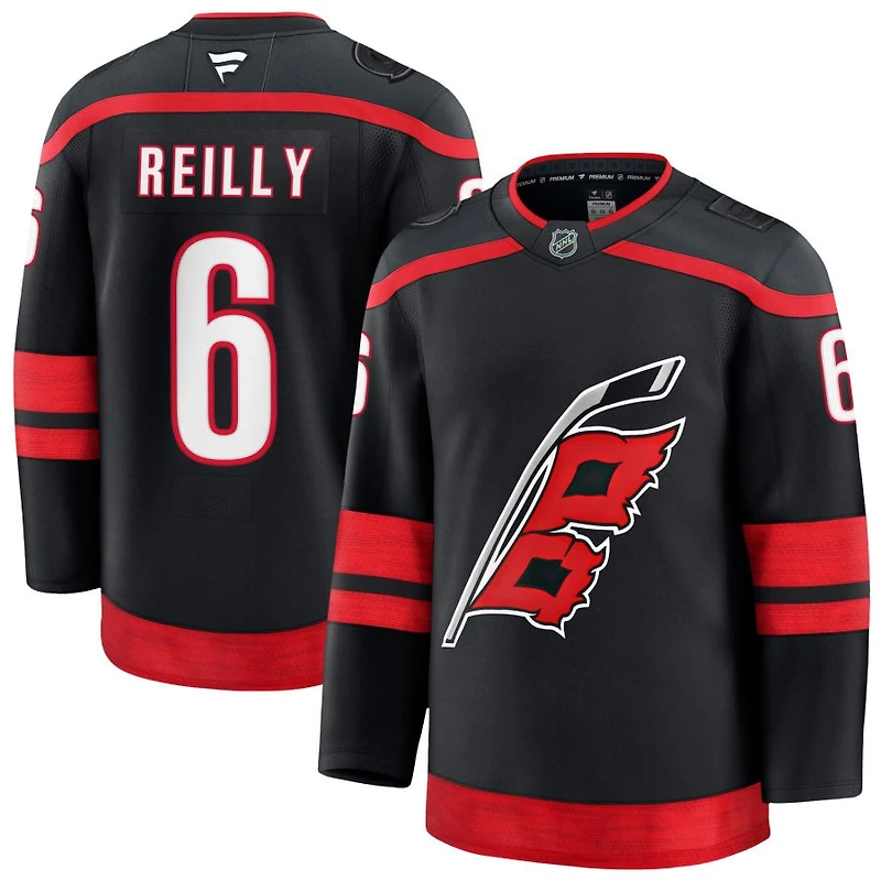 Mike Reilly Men's Fanatics Black Carolina Hurricanes Home Premium Custom Jersey