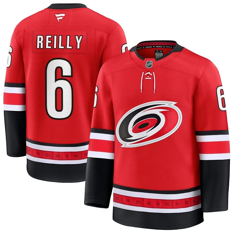 Mike Reilly Men's Fanatics Red Carolina Hurricanes Alternate Premium Custom Jersey