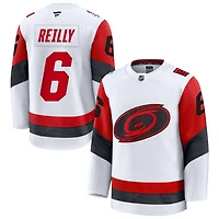 Mike Reilly Men's Fanatics White Carolina Hurricanes Away Premium Custom Jersey
