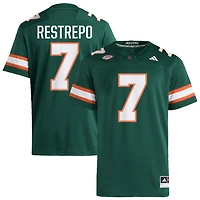 Xavier Restrepo Men's adidas  Green Miami Hurricanes NIL Pick-A-Player Alternate Premier Football Jersey