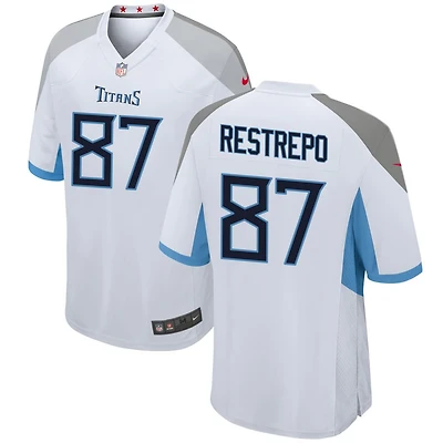 Xavier Restrepo Men's Nike White Tennessee Titans Custom Game Jersey