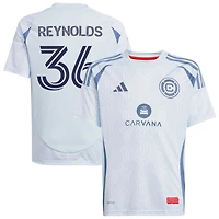 Justin Reynolds Youth adidas  Light Blue Chicago Fire 2025 The Municipal Kit Replica Custom Jersey