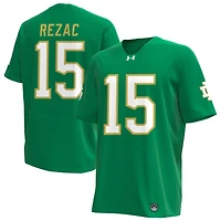 Teddy Rezac Men's Under Armour Kelly Green Notre Dame Fighting Irish Alternate NIL Pick-A-Player Replica Football Jersey