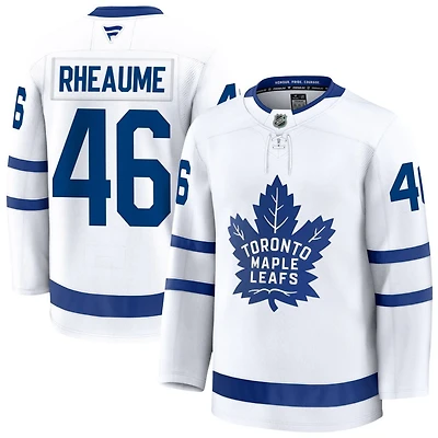 Nick Rheaume Men's Fanatics White Toronto Maple Leafs Away Premium Custom Jersey