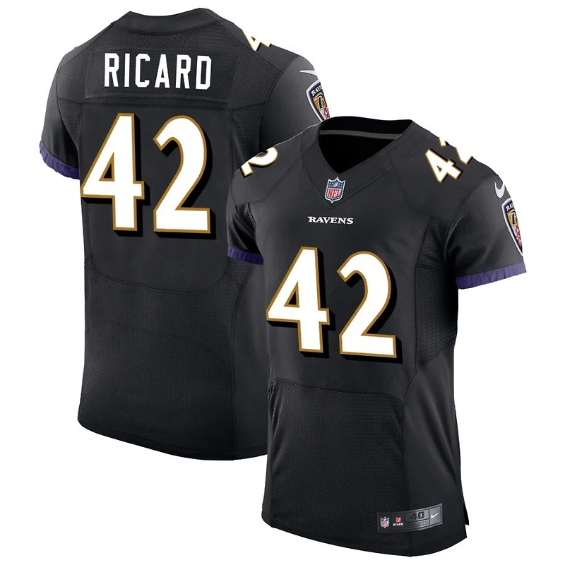 Patrick Ricard Men's Nike Black Baltimore Ravens Speed Machine Elite Custom Jersey