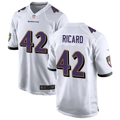 Patrick Ricard Men's Nike White Baltimore Ravens Custom Game Jersey