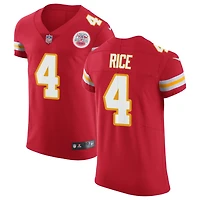 Rashee Rice Men's Nike Red Kansas City Chiefs Vapor Untouchable Custom Elite Jersey