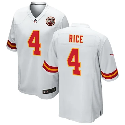 Rashee Rice Men's Nike White Kansas City Chiefs Custom Game Jersey