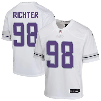 Bo Richter Youth Nike White Minnesota Vikings Alternate Custom Game Jersey