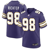 Bo Richter Men's Nike Purple Minnesota Vikings Classic Custom Game Jersey