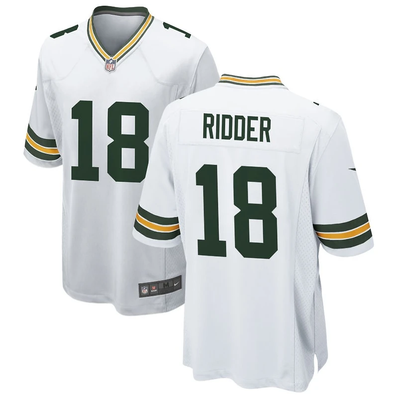 Desmond Ridder Men's Nike White Green Bay Packers Custom Game Jersey