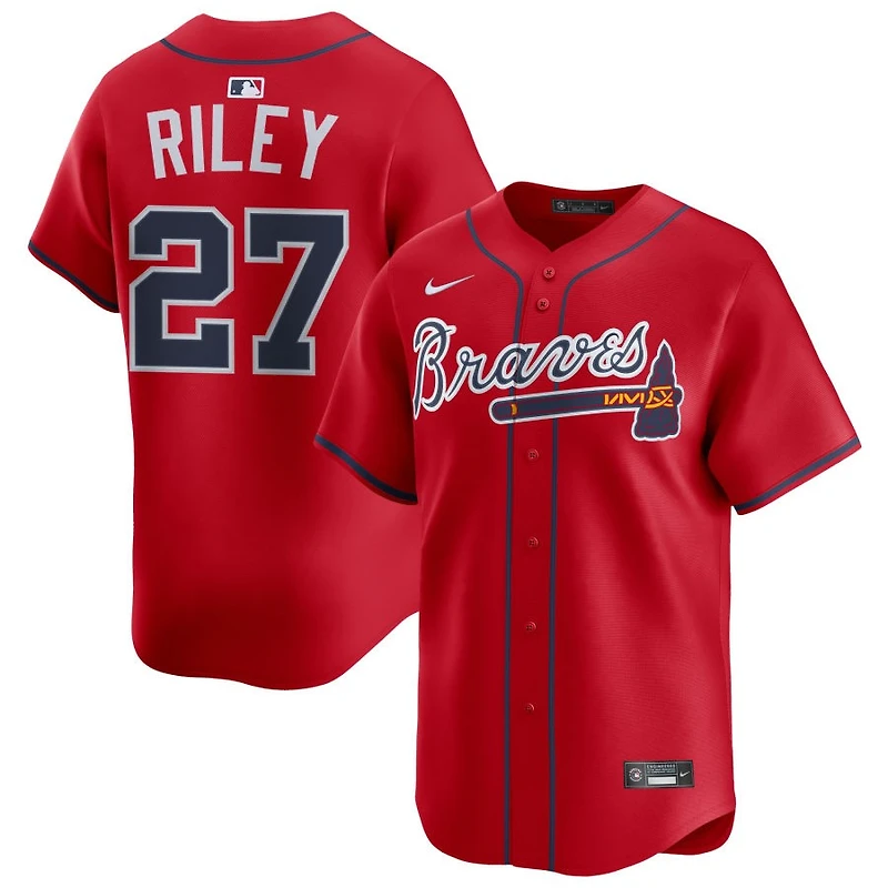 Austin Riley Men's Nike Red Atlanta Braves Alternate Limited Custom Jersey