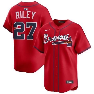 Austin Riley Men's Nike Red Atlanta Braves Alternate Limited Custom Jersey