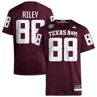 Micah Riley Men's adidas  Maroon Texas A&M Aggies NIL Pick-A-Player Home Premier Football Jersey