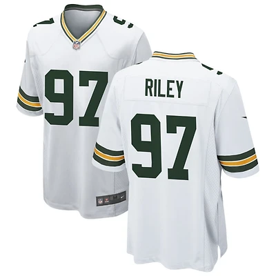 Jordon Riley Men's Nike White Green Bay Packers Custom Game Jersey