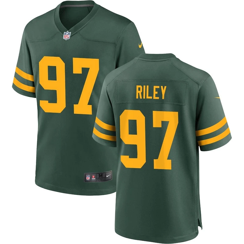 Jordon Riley Men's Nike Green Green Bay Packers Alternate Custom Jersey