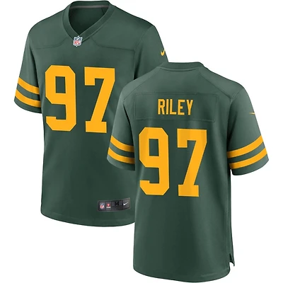 Jordon Riley Men's Nike Green Green Bay Packers Alternate Custom Jersey