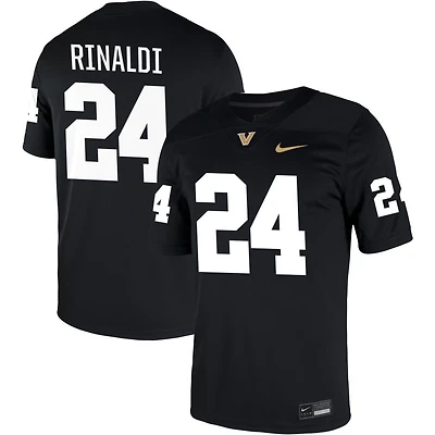 Nicholas Rinaldi Men's Nike Black Vanderbilt Commodores NIL Pick-A-Player Game Jersey