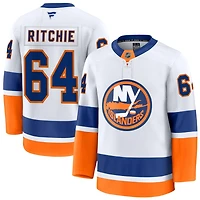Calum Ritchie Men's Fanatics White New York Islanders Away Premium Custom Jersey