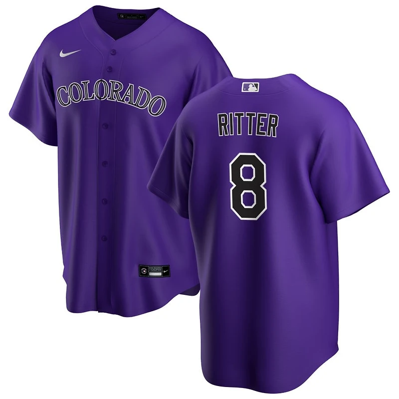 Ryan Ritter Men's Nike Purple Colorado Rockies Alternate Replica Custom Jersey
