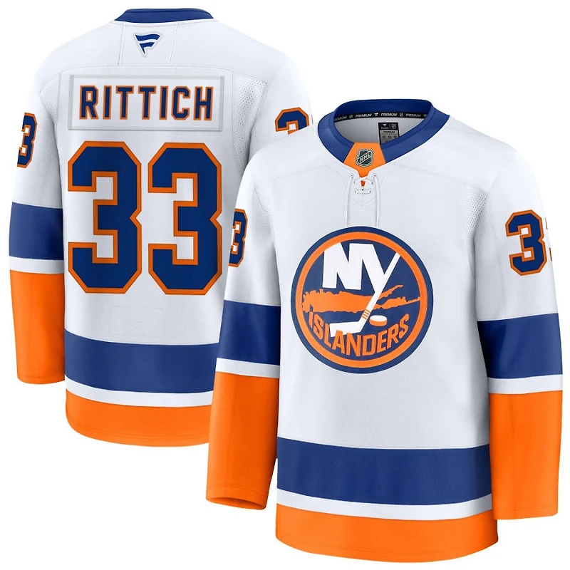David Rittich Men's Fanatics White New York Islanders Away Premium Custom Jersey