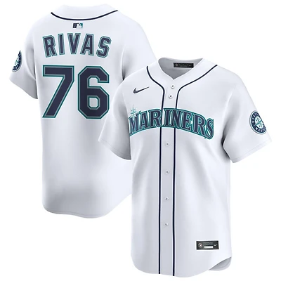 Leo Rivas Men's Nike White Seattle Mariners Home Limited Custom Jersey