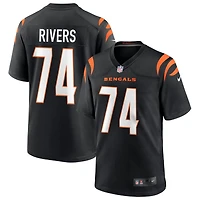 Jalen Rivers Men's Nike Black Cincinnati Bengals Game Custom Jersey
