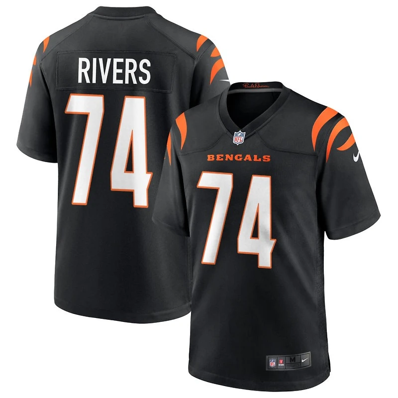 Jalen Rivers Men's Nike Black Cincinnati Bengals Game Custom Jersey