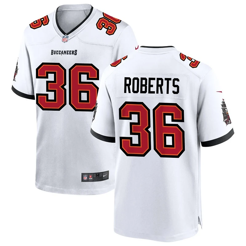 JJ Roberts Men's Nike White Tampa Bay Buccaneers  White Custom Game Jersey